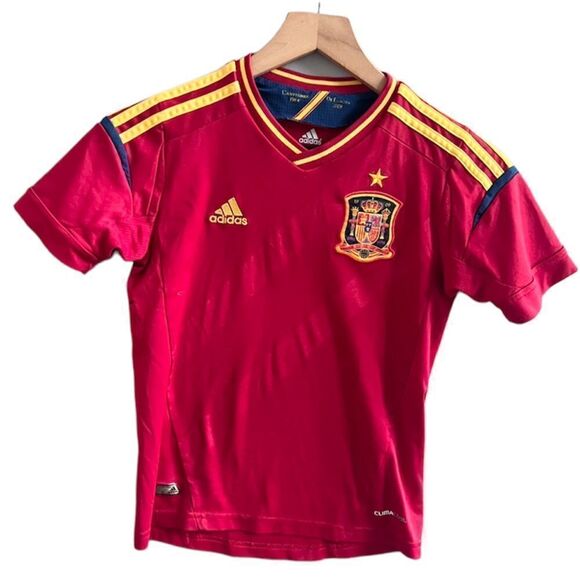 Adidas ClimaCool 2011 Futbol Soccer Jersey Red Embroidered Patch World Cup Star - Picture 1 of 10